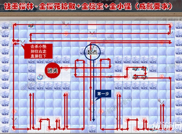 阴阳师枝垂樱林路线攻略大全 枝垂樱林全成就通关路线图