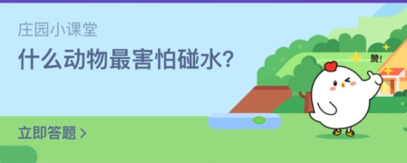 什么动物最害怕碰水 蚂蚁庄园6月30日答案